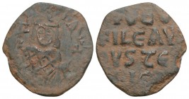 Byzantine Coins
Theophilus. 829-842. AE follis 1.7gr. 19.6mm