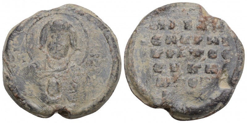 BYZANTINE 
LEAD SEALS (Circa 10th century). 13gr 25.9mm