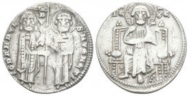 World
ITALY. Venice. Francesco Dandolo, 1328-1339. Grosso, 2.1gr. 20.9mm
 IC - XC Christ Pantokrator seated facing on throne; annulet next to left leg...