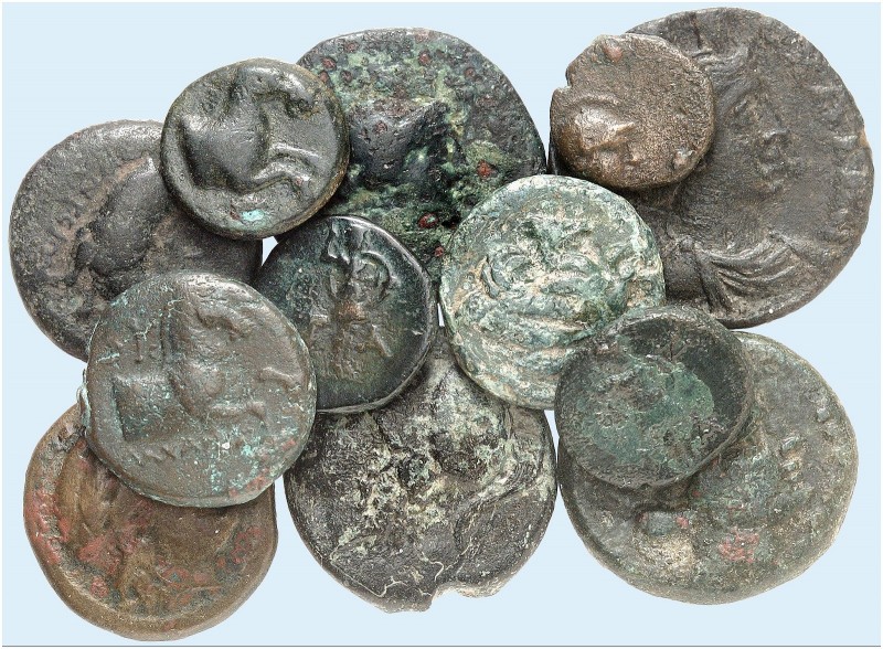 GRIECHISCHE MÜNZEN. TROAS UND AIOLIS. 
Lot von 12 Stück: Bronzen. Alexandreia, ...