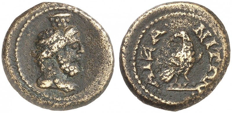 GRIECHISCHE MÜNZEN. PHRYGIEN. - Aizanis. 
Bronze, Mitte 3. Jhdt. v. Chr. Sarapi...