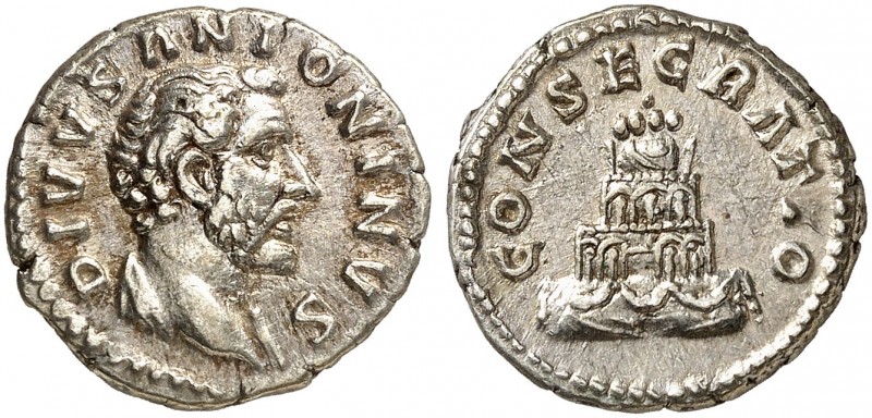 RÖMISCHE MÜNZEN. RÖMISCHE KAISERZEIT. Antoninius Pius, 138 - 161. 
Denar, Conse...