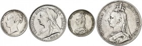 EUROPA. ENGLAND. Lot. 
Lot von 80 Stück: Diverse Münzen, George III. - Elizabeth II. mit Ausgaben der Dominion. meist ss, vz