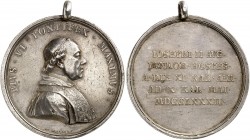 EUROPA. - VATIKAN. Pius VI., 1775-1799. 
Tragbare Silbermedaille 1782 (von J. Vinazer, 55,0 mm), auf seinen Besuch bei Kaiser Joseph II. in Wien. Bru...