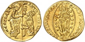 EUROPA. - VENEDIG. Antonio Venier, 1382-1400. 
Ducato o. J. Friedb. 1229, Gamb. 130 Gold Prüfspur, ss - vz