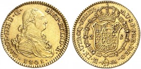 EUROPA. SPANIEN. - Königreich. Carlos IV., 1788-1808. 
2 Escudos 1801, Madrid. Friedb. 296, C. C. 12862, Schlumb. 37 Gold f. vz