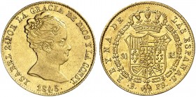 EUROPA. SPANIEN. - Königreich. Isabel II., 1833-1868. 
80 Reales 1845, Barcelona. Friedb. 324, C. C. 15750, Schlumb. 204 Gold f. vz