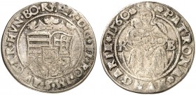 EUROPA. UNGARN. Ferdinand I., 1521-1564. 
Groschen zu 8 Denaren 1560, Kremnitz. Huszár 925 R ! f. ss