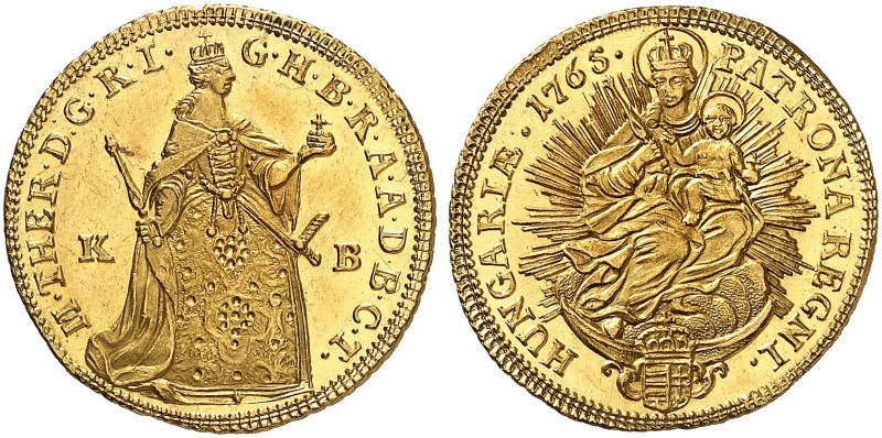 EUROPA. UNGARN. Maria Theresia, 1740-1780. 
Dukat 1765, Kremnitz. Friedb. 180, ...
