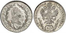 EUROPA. UNGARN. Joseph II., 1765-1790. 
10 Kreuzer 1788, Kremnitz. Her. 296, Huszár 1887 justiert, vz - f. St