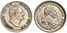 ÜBRIGES AUSLAND. BRITISCH - GUAYANA. George III., 1760-1820. 
Lot von 2 Stück: 1/4 Guilder 1816, William IV., 1/4 Guilder 1833. KM 11, 16 vz+, ss