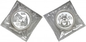 ÜBRIGES AUSLAND. CHINA. - Volksrepublik seit 1911. 
Freundschaftspanda 1991 (1 Unze Feinsilber), anläßlich der Int. Münzmesse in München. KM X MB - i...