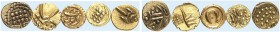 ÜBRIGES AUSLAND. INDIEN. 
Lot von 5 Stück: Fanam o. J. Gold vz