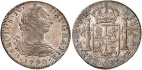 ÜBRIGES AUSLAND. MEXIKO. Carlos IV., 1788-1808. 
8 Reales 1790, Mexico City. Ray. 12, KM 107, C. C. 12476 schöne Patina, vz+