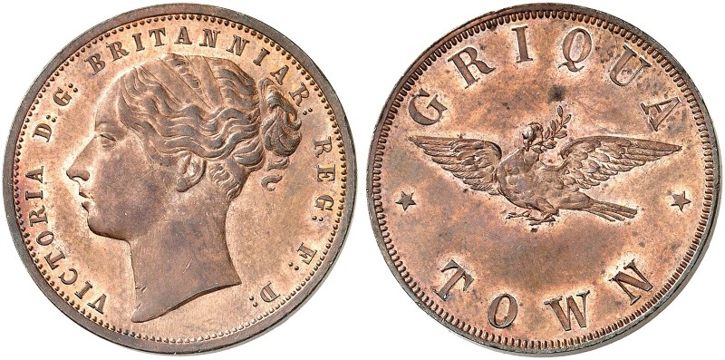 ÜBRIGES AUSLAND. SÜDAFRIKA. Victoria, 1837-1901. 
Probe-Penny o. J. (1890), Kup...