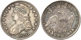 ÜBRIGES AUSLAND. USA. 
½ Dollar 1830, Liberty Capped Bust Type. Cr. 32 ss+