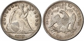 ÜBRIGES AUSLAND. USA. 
1 Dollar 1872, Liberty Seated Type. Yeo. 11a ss+