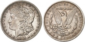 ÜBRIGES AUSLAND. USA. 
1 Dollar 1879 CC, Morgan Type. Yeo. 18 kl. Rdf., ss