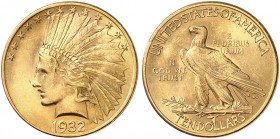 ÜBRIGES AUSLAND. USA. 
10 Dollars 1932, Indian Head Type. Friedb. 166, Yeo. 34a Gold vz - St