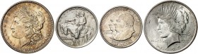 ÜBRIGES AUSLAND. USA. Lots. 
Lot von 80 Stück: Diverse Münzen, 1 Cent 1863 - 1 Dollar 2003,, mit Gedenkprägungen. S - PP