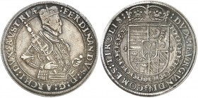 Erzherzog Ferdinand I., 1564-1595. 
Taler o. J., Hall. Dav. 8099, Voglh. 87 / Var. 18, M. / T. 280 ss
