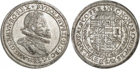 Rudolph II., 1576-1612. 
Taler o. J., Ensisheim. Dav. 3032, Voglh. 95 / I, Klemesch 24 kl. Sfr., vz - St