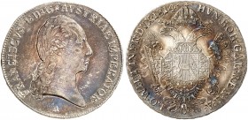 Franz II. (I.), 1792-1835. 
½ Taler 1814, Wien. Her. 399 ss - vz