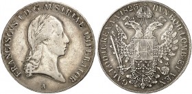 Franz II. (I.), 1792-1835. 
Taler 1823, Wien. Dav. 7, Voglh. 308 / III, Her. 308 ss