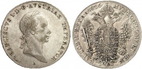 Franz II. (I.), 1792-1835. 
½ Taler 1826, Wien. Her. 437 ss