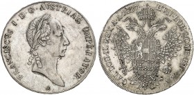 Franz II. (I.), 1792-1835. 
Taler 1827, Prag. Dav. 9, Voglh. 308 / IV, Her. 354 ss - vz