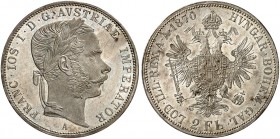 Franz Joseph I., 1848-1916. 
Doppelgulden 1870, Wien. Thun 457, Dav. 27, Her. 498 vz - St