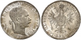 Franz Joseph I., 1848-1916. 
Doppelgulden 1875, Wien. Thun 458, Dav. 27, Her. 504 vz - St