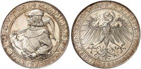 Franz Joseph I., 1848-1916. 
Silbermedaille 1885 (von Scharff u. Busson, 36,4 mm), auf das Zweite Österr. Bundesschiessen in Innsbruck. Hüftbild von ...