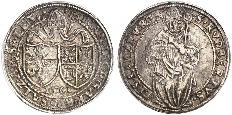SALZBURG. - Erzbistum. Johann Jakob Khuen von Belasi, 1560-1586. 
½ Taler 1561....