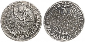 WALLENSTEIN. Albrecht, 1623-1634. 
3 Kreuzer 1629, Sagan. Poley 155 ss