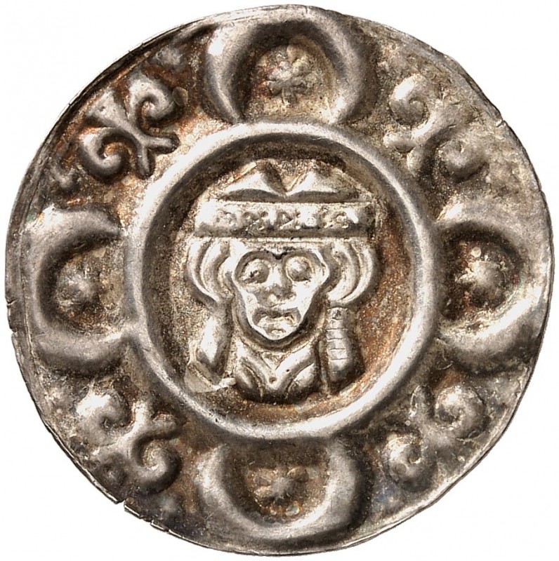 AUGSBURG. - Bistum. Udalschalk von Eschenlohe, 1184-1202. 
Brakteat. Kopf v. vo...