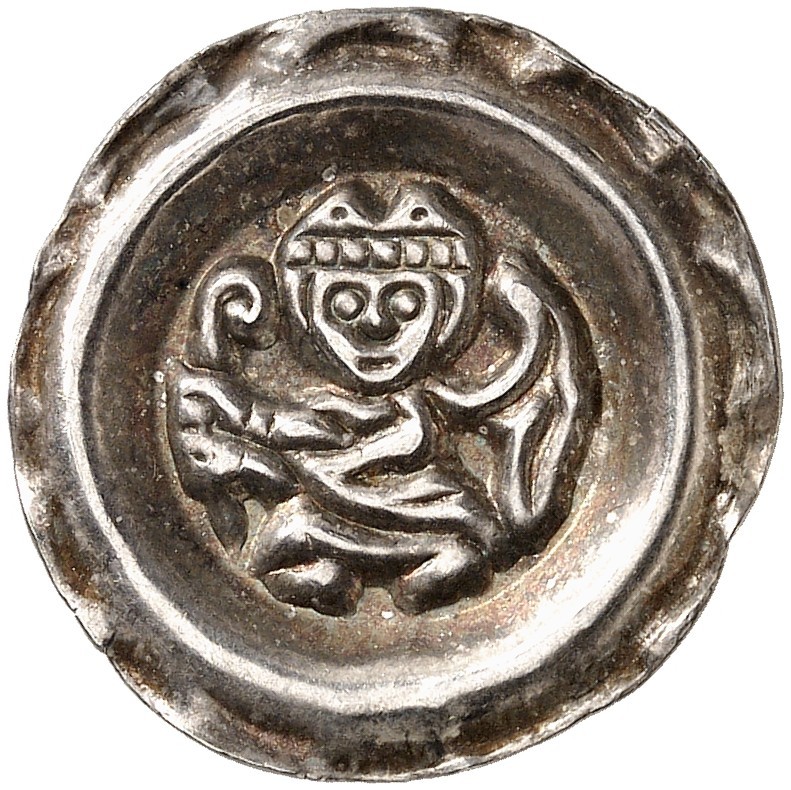 AUGSBURG. - Bistum. Hartmann II. Von Dillingen, 1250-1286. 
Brakteat. Laufender...