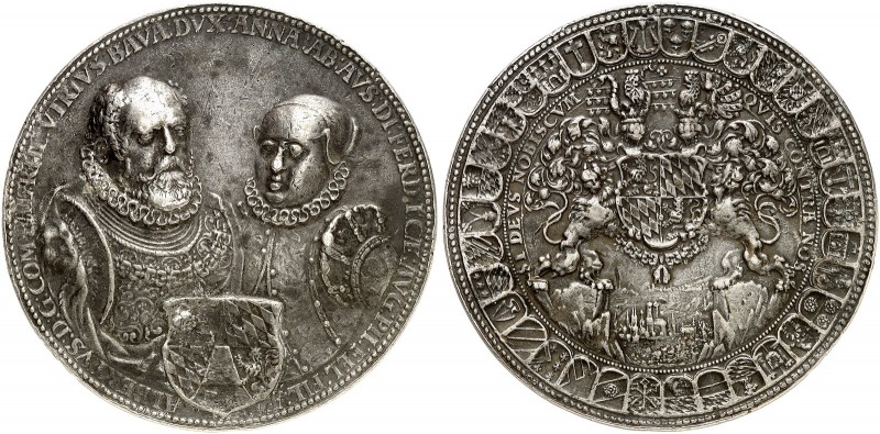 BAYERN. Albert V., „der Großmutige“, 1550-1579. 
Bleimedaille o. J. (um 1576, u...