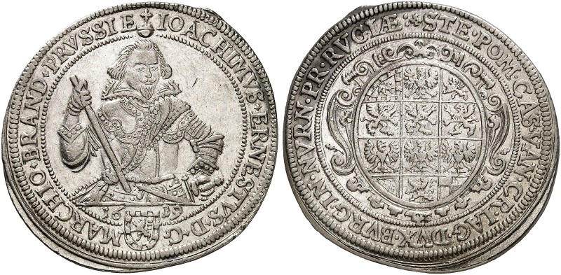 BRANDENBURG - ANSBACH. Joachim Ernst, 1603-1625. 
Taler 1619 (aus 1609), Fürth....