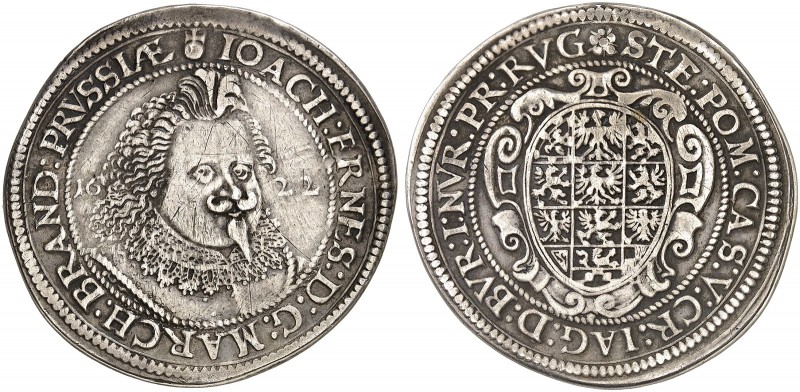 BRANDENBURG - ANSBACH. Joachim Ernst, 1603-1625. 
½ Taler 1622, Roth. Slg. Wilm...