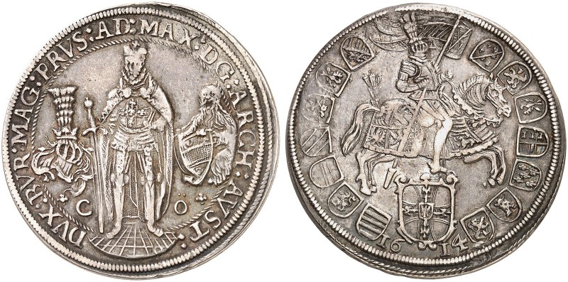 DEUTSCHER ORDEN. Maximilian I., Erzherzog von Österreich, 1590-1618. 
½ Taler 1...