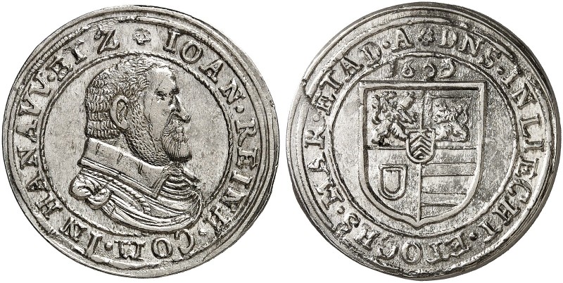HANAU - LICHTENBERG. Johann Reinhard I., 1599-1625. 
Teston 1609, Wörth-sur-Sau...