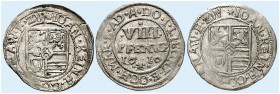 HANAU - LICHTENBERG. Johann Reinhard I., 1599-1625. 
Lot von 3 Stück: Ähnlich wie vorher. Suchier 415 Var. (LIECHT) Prägeschwäche, ss