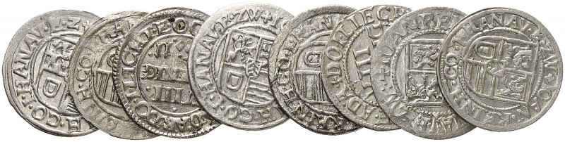 HANAU - LICHTENBERG. Johann Reinhard I., 1599-1625. 
Lot von 8 Stück, wie vorhe...