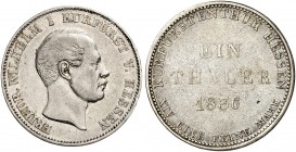 HESSEN - KASSEL. Wilhelm II. Und Friedrich Wilhelm, 1831-1847. 
Lot von 2 Stück: Taler 1836, Friedrich Wilhelm I., Vereinstaler 1859. Thun 184, 190, ...