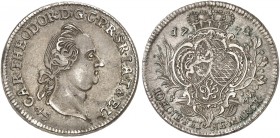 JÜLICH - BERG. Karl Theodor, 1742-1799. 
Konventionstaler 1774, Düsseldorf. Dav. 2370 A, Noss 981 f. vz