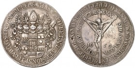 MÜNSTER. - Bistum. Christoph Bernhard von Galen, 1650-1678. 
Taler 1659, „Coesfelder Kreuztaler“. Dav. 5601, Schulze 102a kl. Sfr., ss