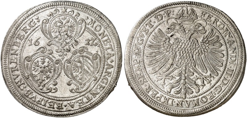 NÜRNBERG. - Stadt. 
Taler 1627, mit Titel Ferdinand II. Dav. 5636, Kellner 230a...