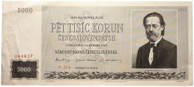 AUSLAND. TSCHECHOSLOWAKEI. 
Lot von 12 Scheinen: 20 Korun (1945, kassenfrisch), 50 Korun (1945, kassenfrisch), 100 Korun (1945, f. kassenfrisch), 100...