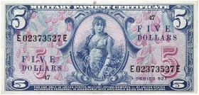 AUSLAND. USA. Military Payment Certificates. 
Lot von 94 Scheinen: 5 Cents (18x), 10 Cents (15x), 25 Cents (15x), 50 Cents (10x), 1 Dollar (12x), 5 D...